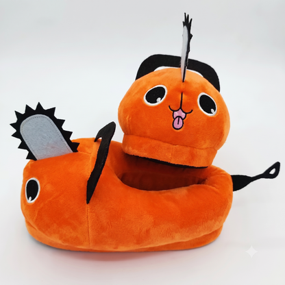 Pantuflas Monstruo Naranja Kawaii